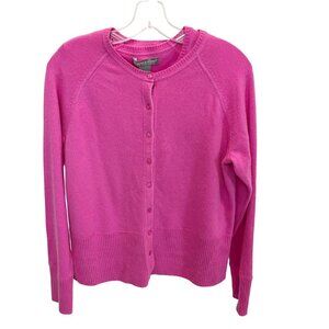Grayson & Dunn Pink Cashmere Cardigan & Matching Tank Top Sweater Set LARGE
